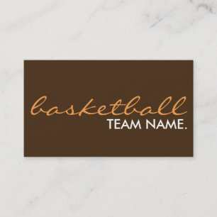 basketlaget. (anpassadet färg) visitkort