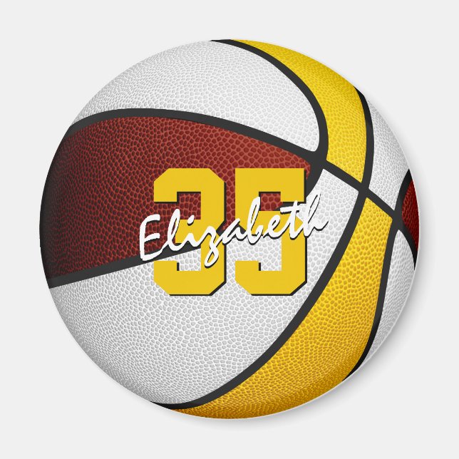 basketlaget guld party favors magnet (Framsidan)