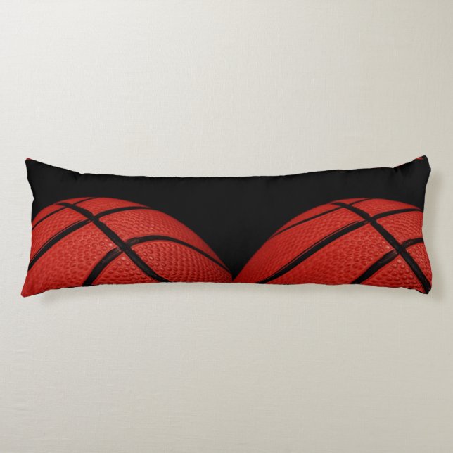 Basketorange och svart kroppskudde (Framsidan)