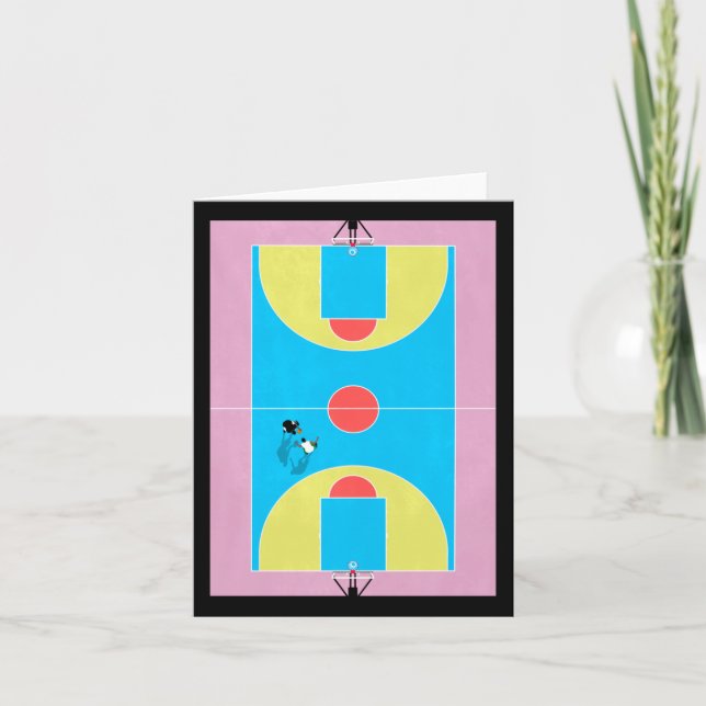 Basketplan Pastellfärger  Kort (Framsida)