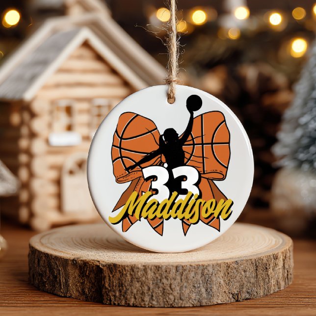 Basketpresent, Lagpresent, Spelarpresent, Basket Julgransprydnad Keramik (Skapare uppladdad)