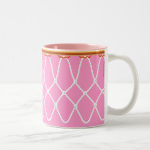 Basketring Net_pink_jumpstart java Två-Tonad Mugg