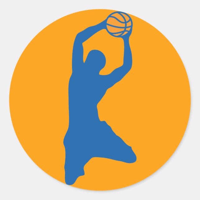 basketsilhuett runt klistermärke (Framsida)