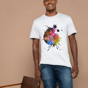 basketskjorta boll graffiti Silhouette T Shirt
