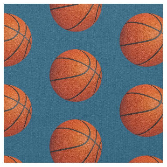 basketskulor på blått eller färg mönster tyg (Närbild)