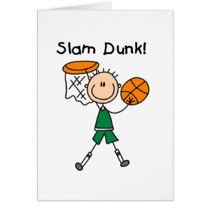 Basketslam dunkT-tröja och gåvor Hälsningskort
