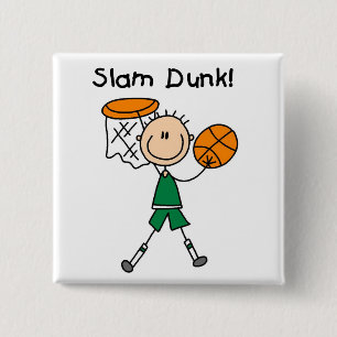 Basketslam dunkT-tröja och gåvor Knapp