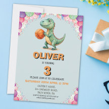 Basketspelande T-rex födelsedag