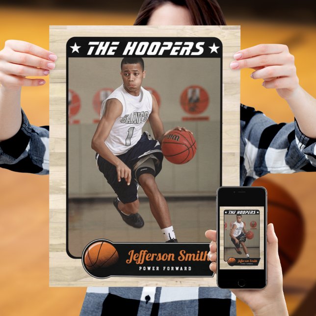 Basketspelare anpassningsbar poster (A stylish way to build a unique basketball poster)