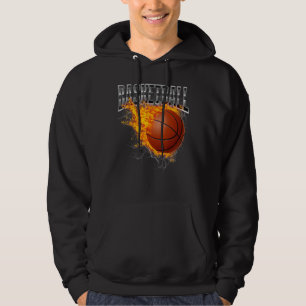 Basketspelare Basketballkorg Dunkande Basketball H Hoodie