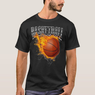 Basketspelare Basketballkorg Dunkande Basketboll H T Shirt