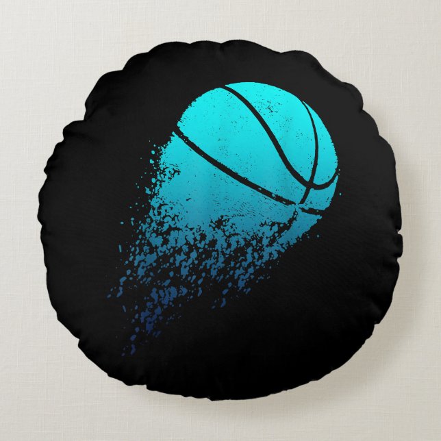 Basketspelare Bball Fan Baller Sport Rund Kudde (Framsidan)