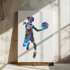 Basketspelare Canvastryck