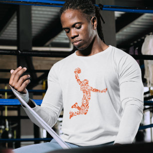Basketspelare Dunkar Boll Symbolik T Shirt