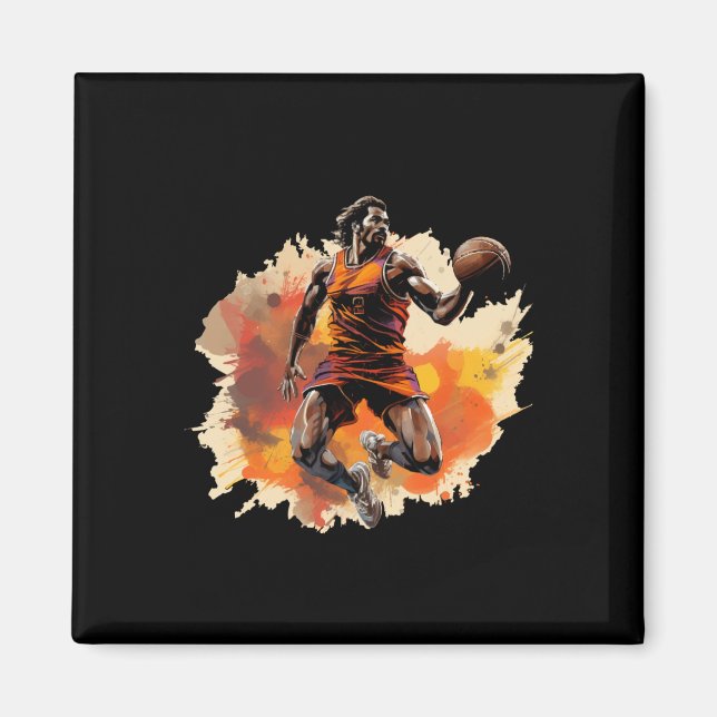 Basketspelare i artikel 1 magnet (Framsidan)