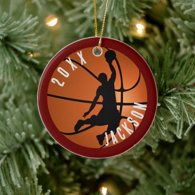Basketspelare julen julgransprydnad keramik (Träd)