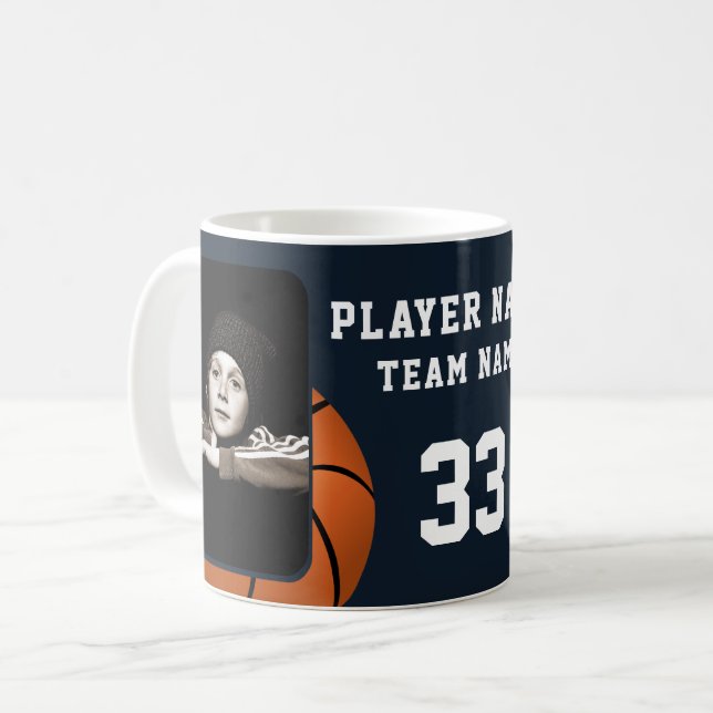 Basketspelare Namn Nummer Lag 2 Bilder Kaffemugg (Framsida vänster)