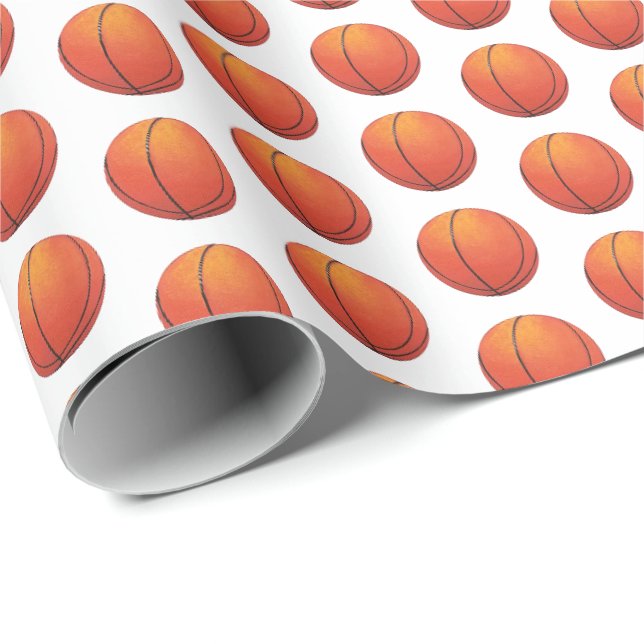 Basketspelare Presentpapper (Rullad Hörn)