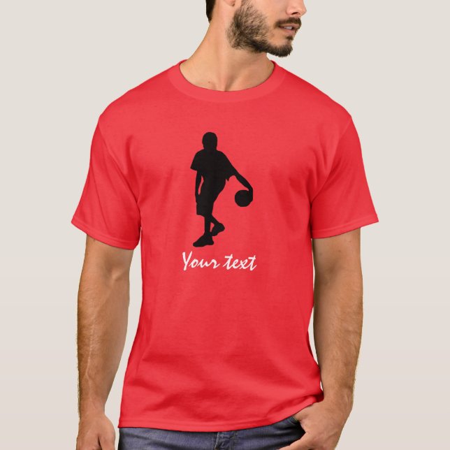 Basketspelare; Rött Tee Shirt (Framsida)