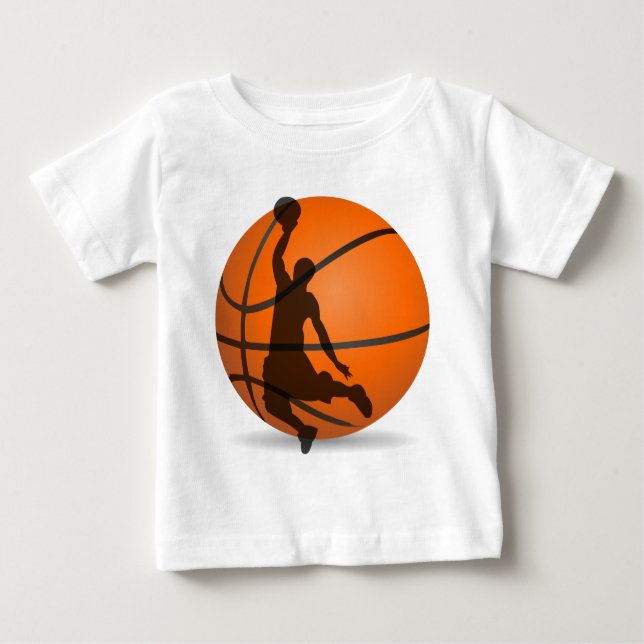Basketspelare silhuette pop art tee shirt (Framsida)
