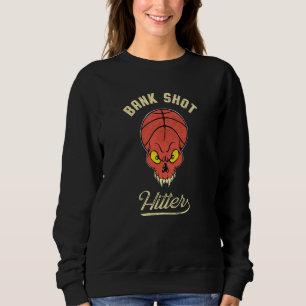 Basketspelare Skully Bank Skott Träffare Bball Fan T Shirt