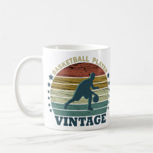 basketspelare som borrar regn i stil kaffemugg
