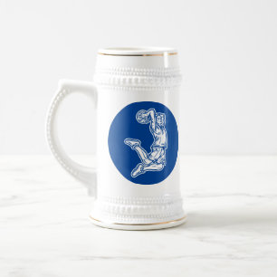 Basketspelare som gör Slam Dunk Ljusdesign Sejdel