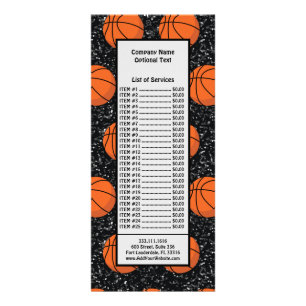 Basketspelare Sport Boll Elegant Svart Glitter Reklamkort
