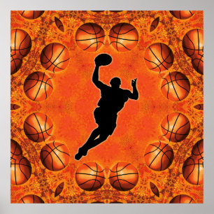 BASKETSPELAREAFFISCH POSTER