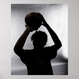 Basketspelarens silhouette poster