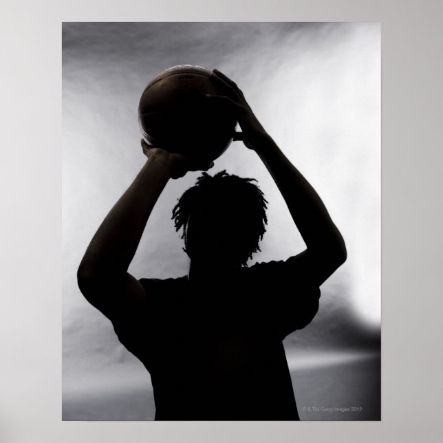 Basketspelarens silhouette poster (Framsidan)