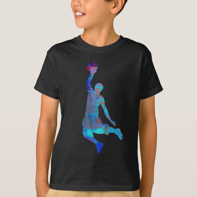 Basketspelareslam dunk lurar skjortan t shirt (Framsida)