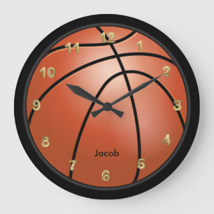 Basketstil personifierar stor klocka