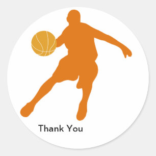Baskettackklistermärkear Runt Klistermärke