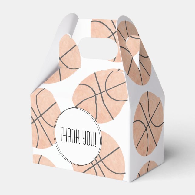 Baskettema för födelsedag presentaskar (Framsidan Sidan)