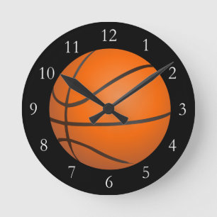 Baskettema Rund Klocka