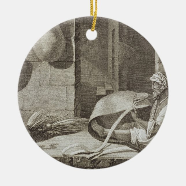 Baskettillverkare, från konst- och handelnolla för julgransprydnad keramik (Framsidan)