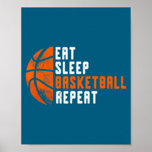 Baskettränare Äta Sova Basket Upprepa Baske Poster