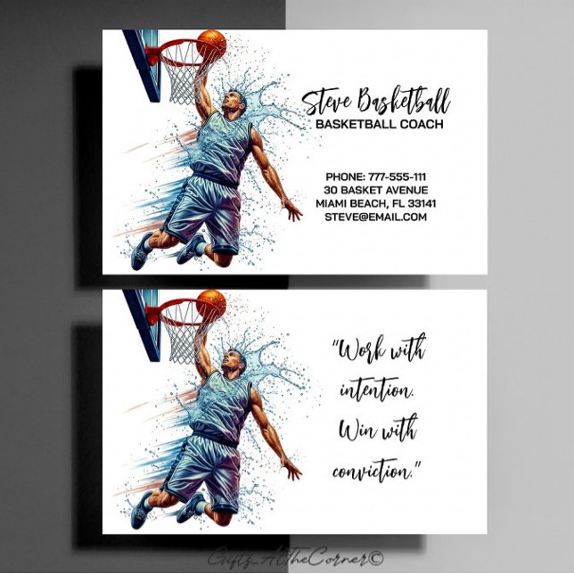Baskettränare Coach Tränare Visitkort (Skapare uppladdad)
