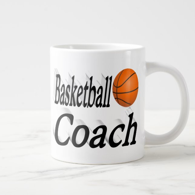 Baskettränare halvt text jumbo mugg (Höger)