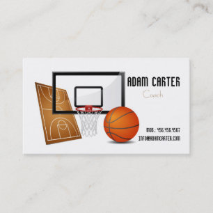 Baskettränare-/spelare-/domarevisitkort Visitkort