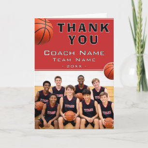 Baskettränare Teamnamn Foto Tack Kort