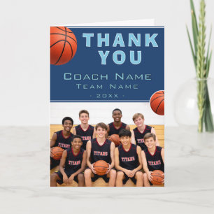 Baskettränare Teamnamn Foto Tack Kort