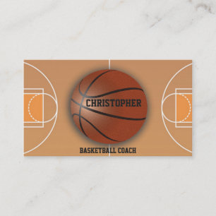 Baskettränareanpassningsbarvisitkort Visitkort