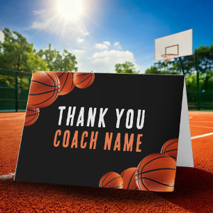 Baskettränarens namn tack kort
