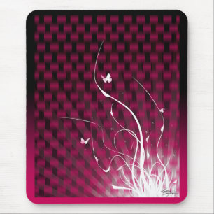 Basketweave djungel Mousepad (magenta) Musmatta