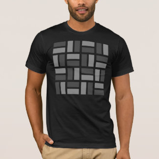 Basketweave geometrisk t-skjorta i grått tee shirt