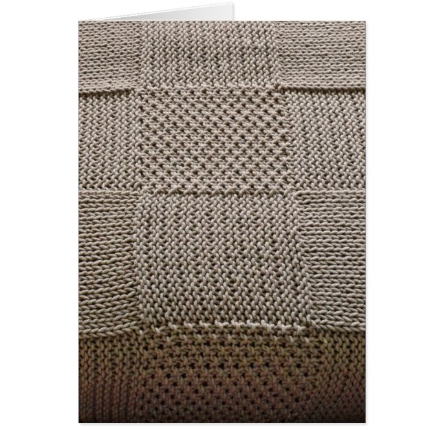 Basketweave Patchwork Sticka av Shirley Taylor Hälsningskort (Framsidan)