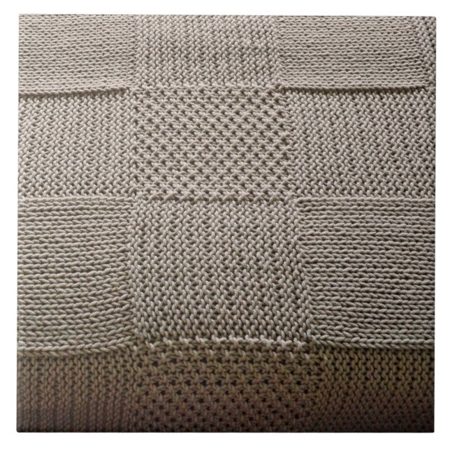 Basketweave Patchwork Sticka av Shirley Taylor Kakelplatta (Framsidan)
