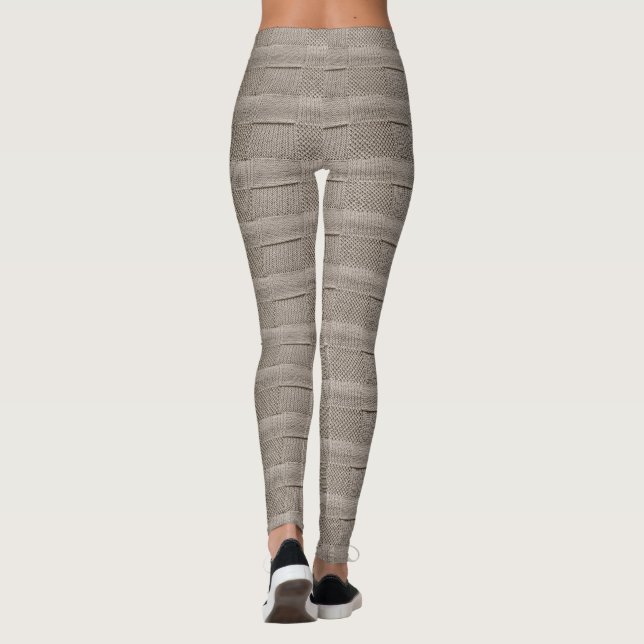 Basketweave Patchwork Sticka av Shirley Taylor Leggings (Baksida)